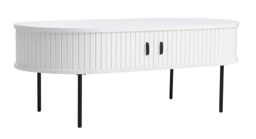 Couchtisch - LB ca. 120x60 cm, Eiche Furnier, Weiß