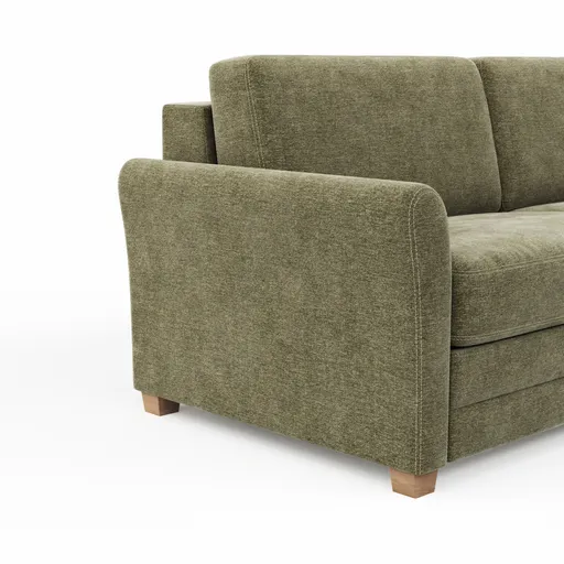 Sofa Lakeville - 2-Sitzer inkl. Schlaffunktion, Stoff, Grün