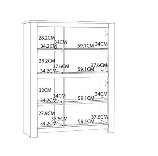 Highboard FARES- Eiche Dekor