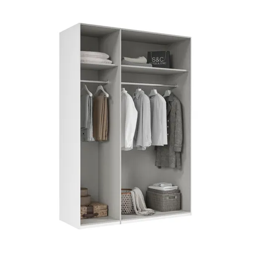 Drehtürenschrank- B ca. 150 cm, Weiß