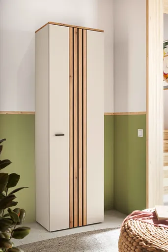 Garderobenschrank - B ca. 60 cm, Kaschmir, Evoke Eiche Nachbildung