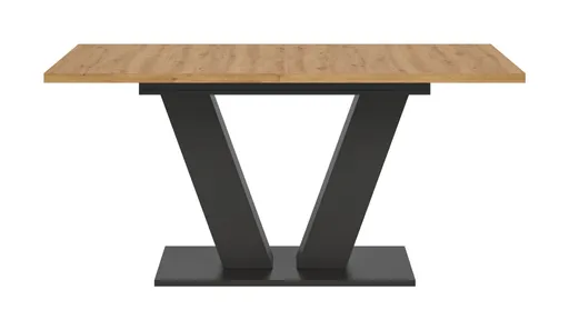 Esstisch - ausziehbar, LB ca. 150x90 cm, Artisan Eiche Nachbildung, Grau