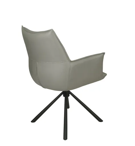 Armlehnstuhl MAKANA - drehbar, Stoff, Hellgrau