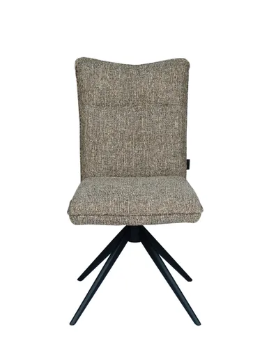 Stuhl MARCIA - drehbar, Stoff, Braun