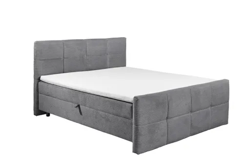 Boxbett- Liegefläche ca. 180x200 cm, Stoff, Grau