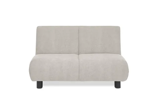 Faltsofa EBBY - 2-Sitzer ohne Armlehne, 140 cm inkl. Schlaffunktion/Relaxfunktion, Stoff, Creme
