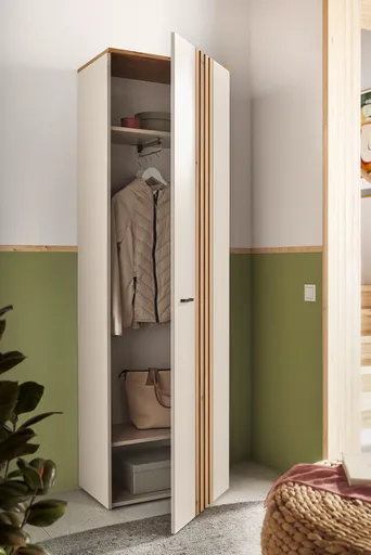 Garderobenschrank - B ca. 60 cm, Kaschmir, Evoke Eiche Nachbildung