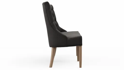 Polsterbank Litchfield - B. ca. 200cm, Stoff, Schwarzgrau