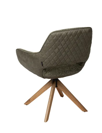 Armlehnstuhl MARIETTA - drehbar, Stoff, Grün