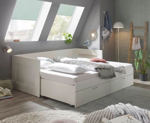 Funktionsbett- Liegefläche ca. 90x200 cm, Weiß