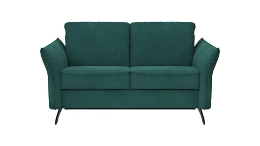 Sofa Melida - 2-Sitzer inkl. Schlaffunktion, Stoff, Smaragd