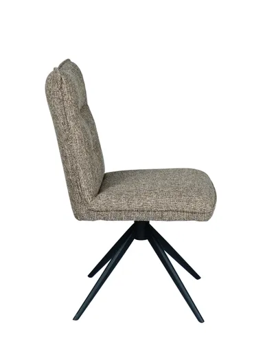 Stuhl MARCIA - drehbar, Stoff, Braun