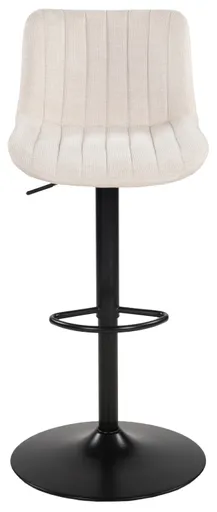 Barhocker - höhenverstellbar, Webstoff, Creme