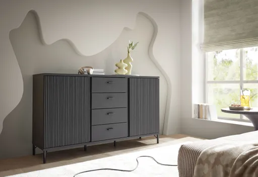 Sideboard - B ca. 150 cm, Schwarz