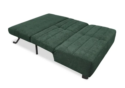  Faltsofa Easy - 2-Sitzer ohne Armlehne, ca. 140 cm inkl. Schlaffunktion, Stoff, Dunkelgrün