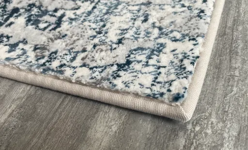 Teppich - BL ca. 133x190 cm - Blau/Creme Vintage