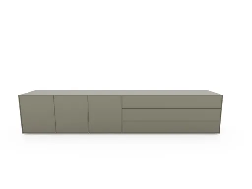 Lowboard  Casello - BHT ca. 270x56x47 cm, Lack Matt, Olivgrün