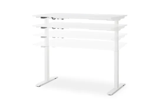 Schreibtisch GELI - höhenverstellbar, LB ca. 160x80 cm, Weiß