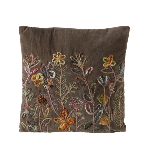 Deko-Kissen - B/L ca. 45x45 cm, Braun/Grün/Gelb