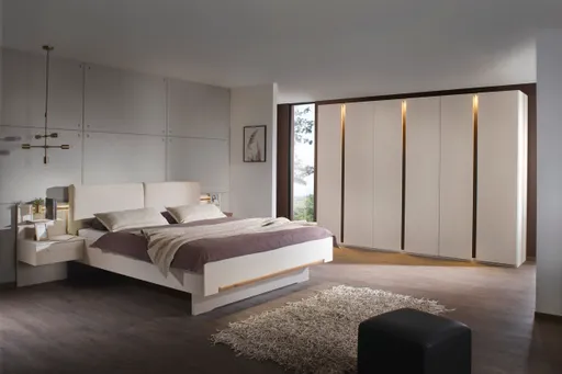 Schlafzimmer - inkl. Beleuchtung, Abs. Atlantic Oak, Champagner