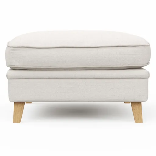 Hocker Mapleton - Stoff, Creme