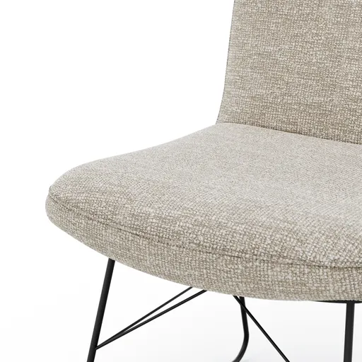 Stuhl Kamari - Stoff, Graubeige