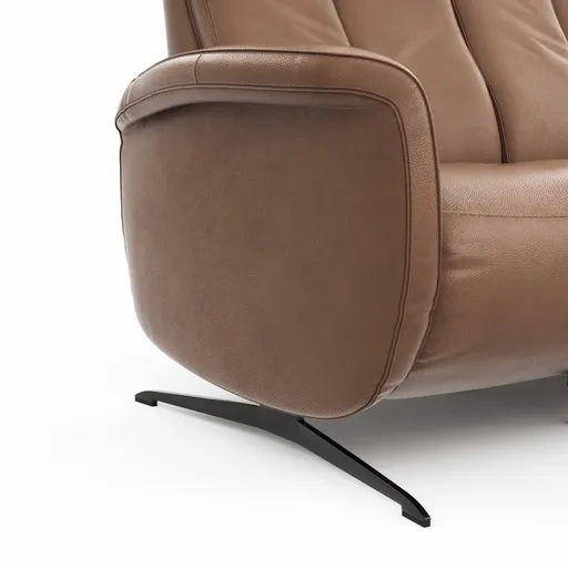 Sofa Sitz.Konzept Sofa - 2-Sitzer inkl. Relaxfunktion (motorisch) und Kopfteilverstellung, Leder, Cognac