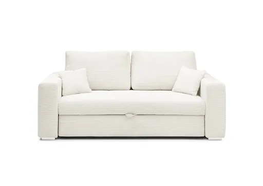 Sofa JORDEN 2 - 2,5-Sitzer inkl. Schlaffunktion mit Bettkasten, Stoff, Beige
