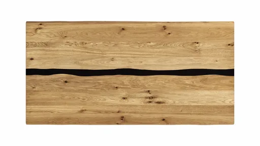 Esstisch Kima - LB ca. 200x100 cm, Wildeiche massiv mit Epoxid-Harz