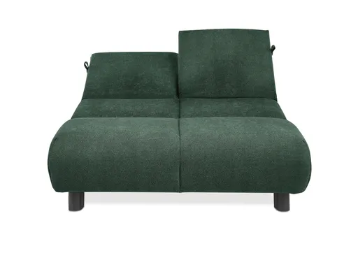 Faltsofa EBBY - 2-Sitzer ohne Armlehne, 140 cm inkl. Schlaffunktion/Relaxfunktion, Stoff, Dunkelgrün