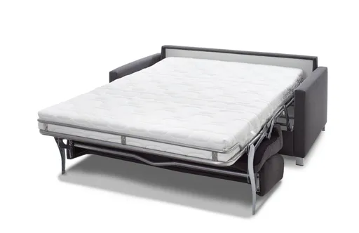 Schlafsofa - 2-Sitzer mit Schlaffunktion, Stoff, Schwarz-Anthrazit