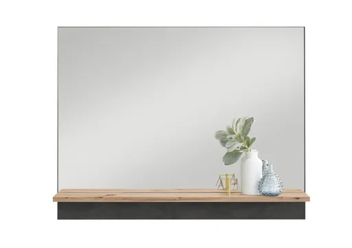 Garderobenspiegel- Grau, Eiche Dekor