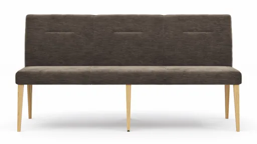 Bank Nashville - Breite ca. 180 cm, Stoff, Dunkelbraun