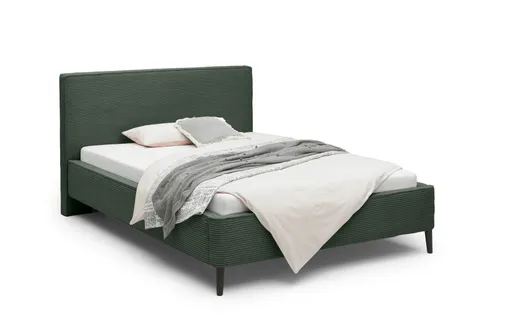 Polsterbett- Liegefläche ca. 140x200 cm, Stoff, Dunkelgrün, Inkl. Matratze