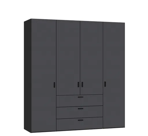 Drehtürenschrank JOIN IT- B ca. 202 cm, Schwarz, Anthrazit