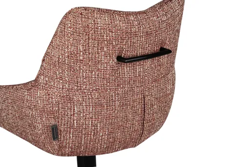 Barhocker MATTEA - drehbar, höhenverstellbar, Stoff, Bordeaux