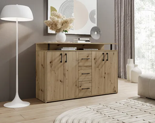 Highboard - B ca. 139 cm, Artisan Eiche Nachbildung