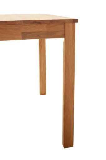 Esstisch - ausziehbar, LB ca. 125x80 cm, Wildeiche massiv geölt