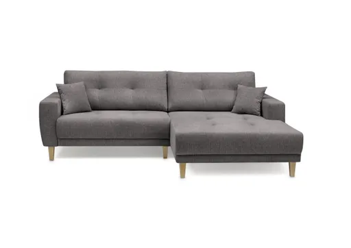 Ecksofa - 3-Sitzer, Ecke rechts inkl. elektrische Sitztiefenverstellung, Stoff, Mocca