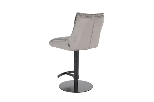 Barhocker MANDY - höhenverstellbar, Stoff, Graubeige