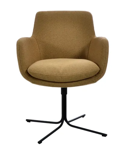Sessel - drehbar, Stoff, Hellbraun