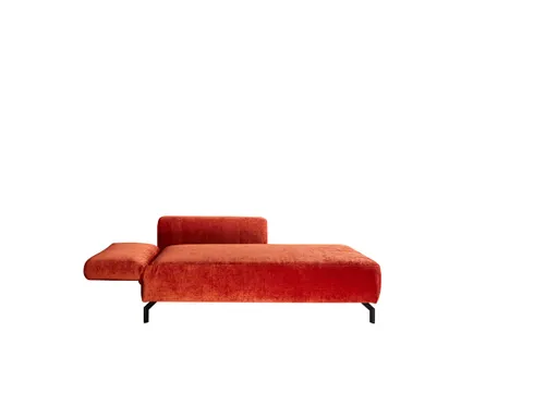  Einzelliege - Armlehne verstellbar, Stoff, Orange