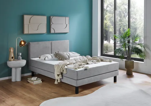 Boxbett- Liegefläche ca. 140x200 cm, Stoff, Grau