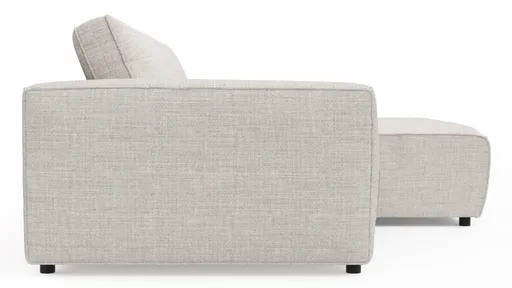 Ecksofa Lilaia - 1,5-Sitzer XL mit Chaise Longue XL rechts, Stoff, Kaschmir