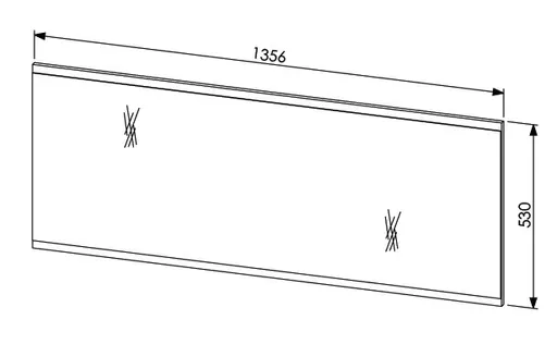 Spiegel - LB ca. 136x53 cm, Riva Eiche Nachbildung