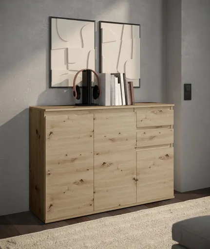 Kommode - B ca. 119 cm, Artisan Eiche Nachbildung
