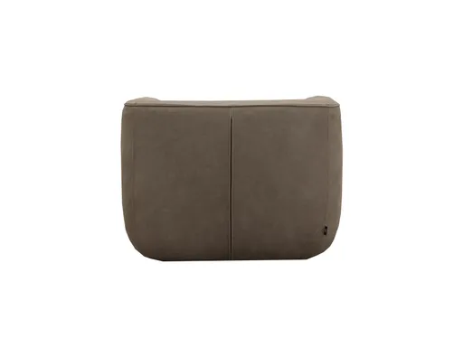 Sessel Stormy - drehbar, Leder, Taupe