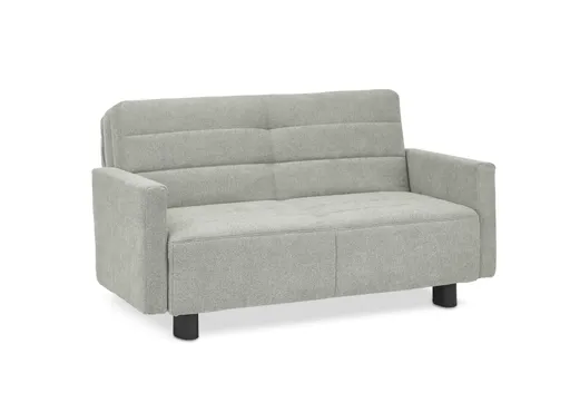 Faltsofa Easy - 2-Sitzer, ca. 140 cm inkl. Schlaffunktion/Topper/Armteil verstellbar, Stoff, Grau