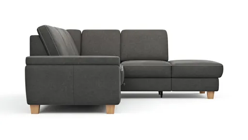 Ecksofa Sommerville - 2,5-Sitzer mit  Ecke rechts, inkl. Schlaffunktion, Relaxfunktion (manuell), Stoff, Anthrazit