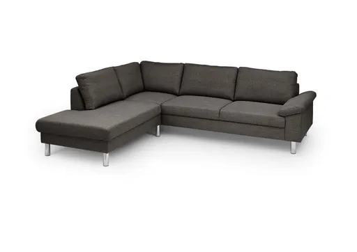 Ecksofa COOL - Ecke links mit 2,5-Sitzer, Stoff, Mocca